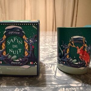 Diptyque Sapin De Nuit Mini Candle 2.4 oz Used 1/5 candle Left with Box Ltd. Ed